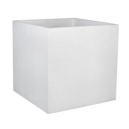 Pot carré GRAPHIT 50cm  blanc cérusé -  57L
