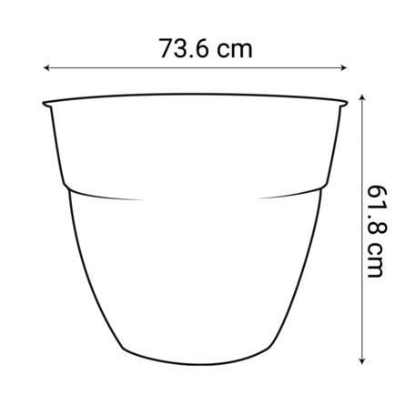 Pot Rond OSAKA 73 cm - 165 L