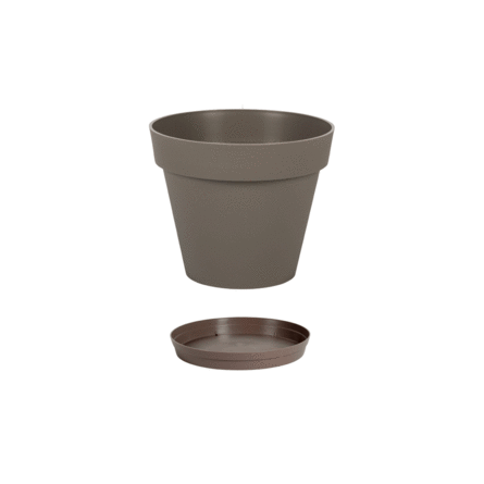 Pot Rond TOSCANE 20 cm avec soucoupe - 3 L