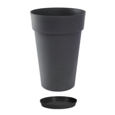 Vase Rond Haut TOSCANE avec soucoupe – 67 L