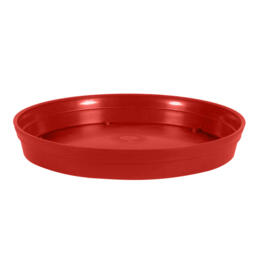 Soucoupe Ronde TOSCANE 15 cm pour Pot TOSCANE 20 cm - Rouge Rubis