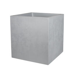Pot carré Basalt 50 cm - 57L - Gris béton