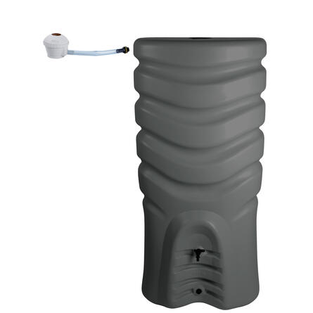 Récupérateur d'eau 550L avec kit collecteur - Gris Anthracite