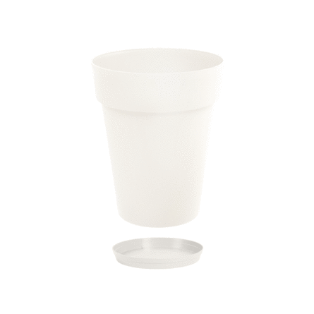 Vase Rond Mi-Haut TOSCANE avec soucoupe – 50 L