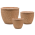 Lot de 3 pots en terre cuite antique ANTALYA - 25 L & 57 L & 134 L
