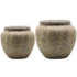 Lot de 2 pots en céramique émaillée TANIS - 37 L & 135 L