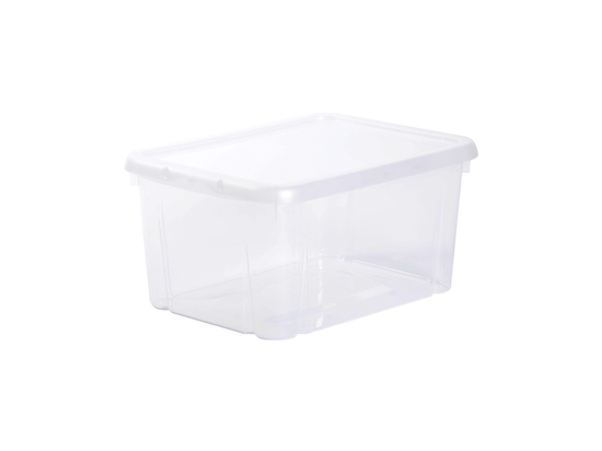boîte de rangement avec couvercle et poignée en plastique - 9 litres -  Différents coloris