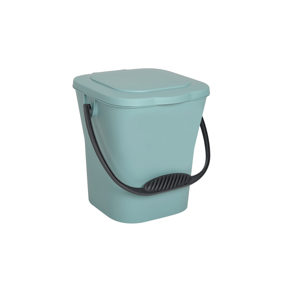 Seau à compost de cuisine noir - Fabriqué en France - 6 Litres