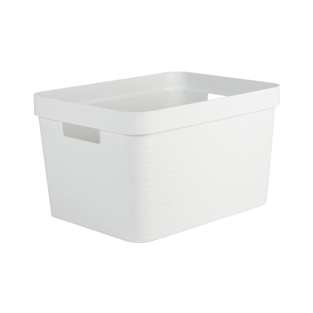 Boîte de rangement en plastique blanc - Avec couvercle - 5,3 L - ON RANGE  TOUT