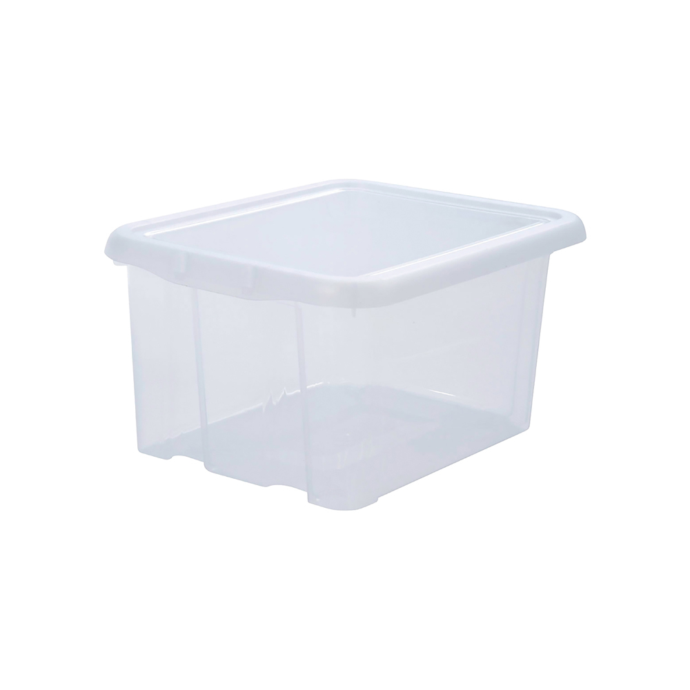 Boîtes de rangement en plastique transparent 30L avec couvercle CLEAR BOX