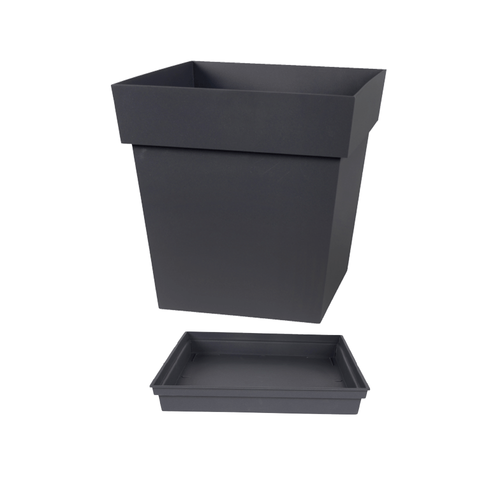 Soucoupe pour pot Toscane 32,6 x 32,6 cm anthracite