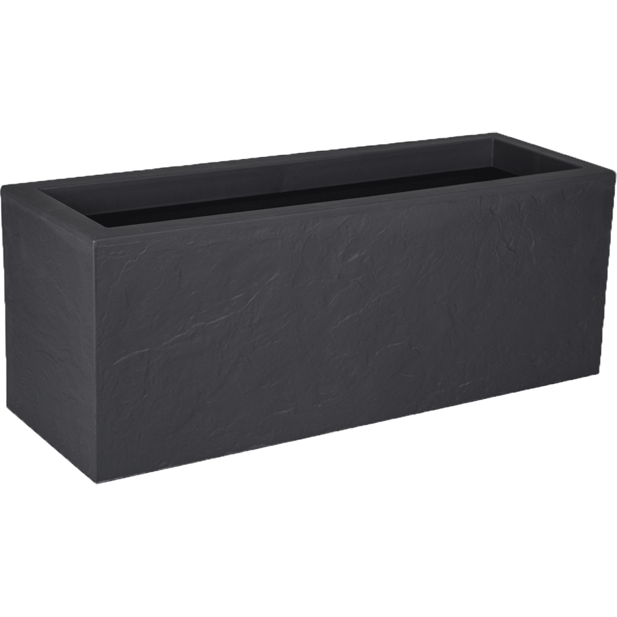 Jardinière Volcania'Up EDA 57L Imitation Pierre - 79,5 X 29,5 X 29,5 Cm - Réserve D'Eau - Gris Galet Élégant