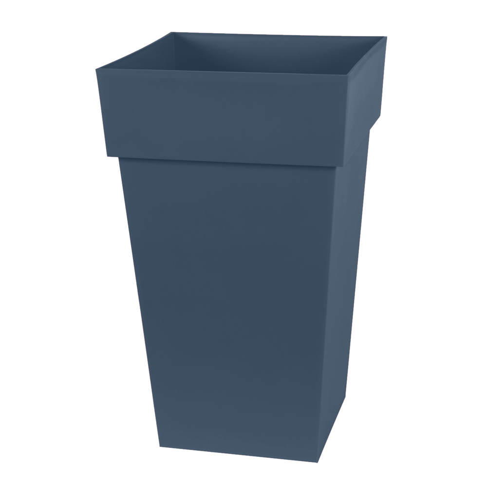 EDA Toscane Vierkante Bloempot - 62 Liter, Bordeauxrood, Vorst- En Uv-bestendig, 39x39x65 Cm, Met Wateropslag